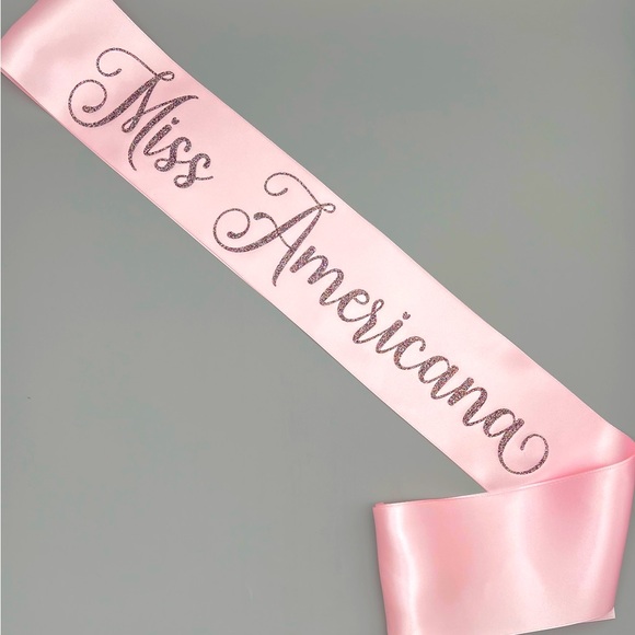 Miss Americana and Heartbreak Prince 4” wide Satin Sashes set of two! NEW 🫶🏼 - Picture 3 of 4